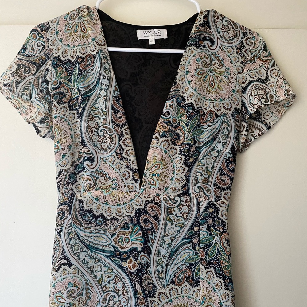 WYLDR Maxi paisley wrap dress